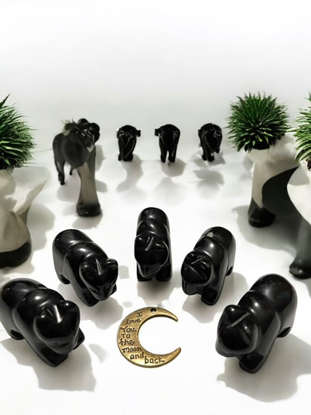 Black Obsidian Bear Crystal Carving