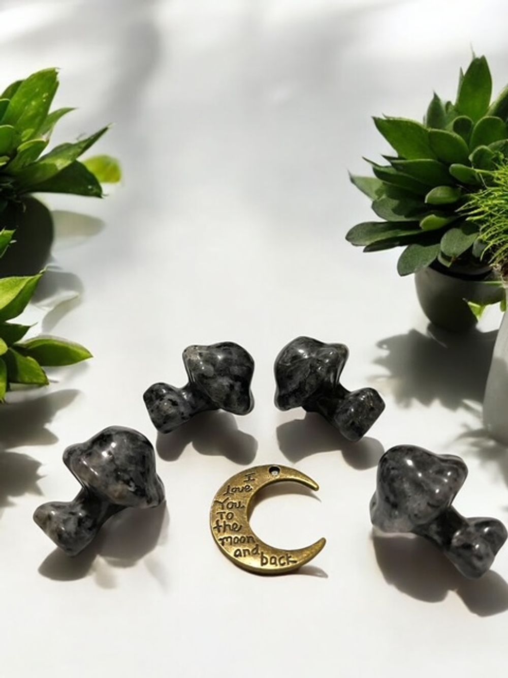 Labradorite Mini Mushroom Goddess Crystal Carving