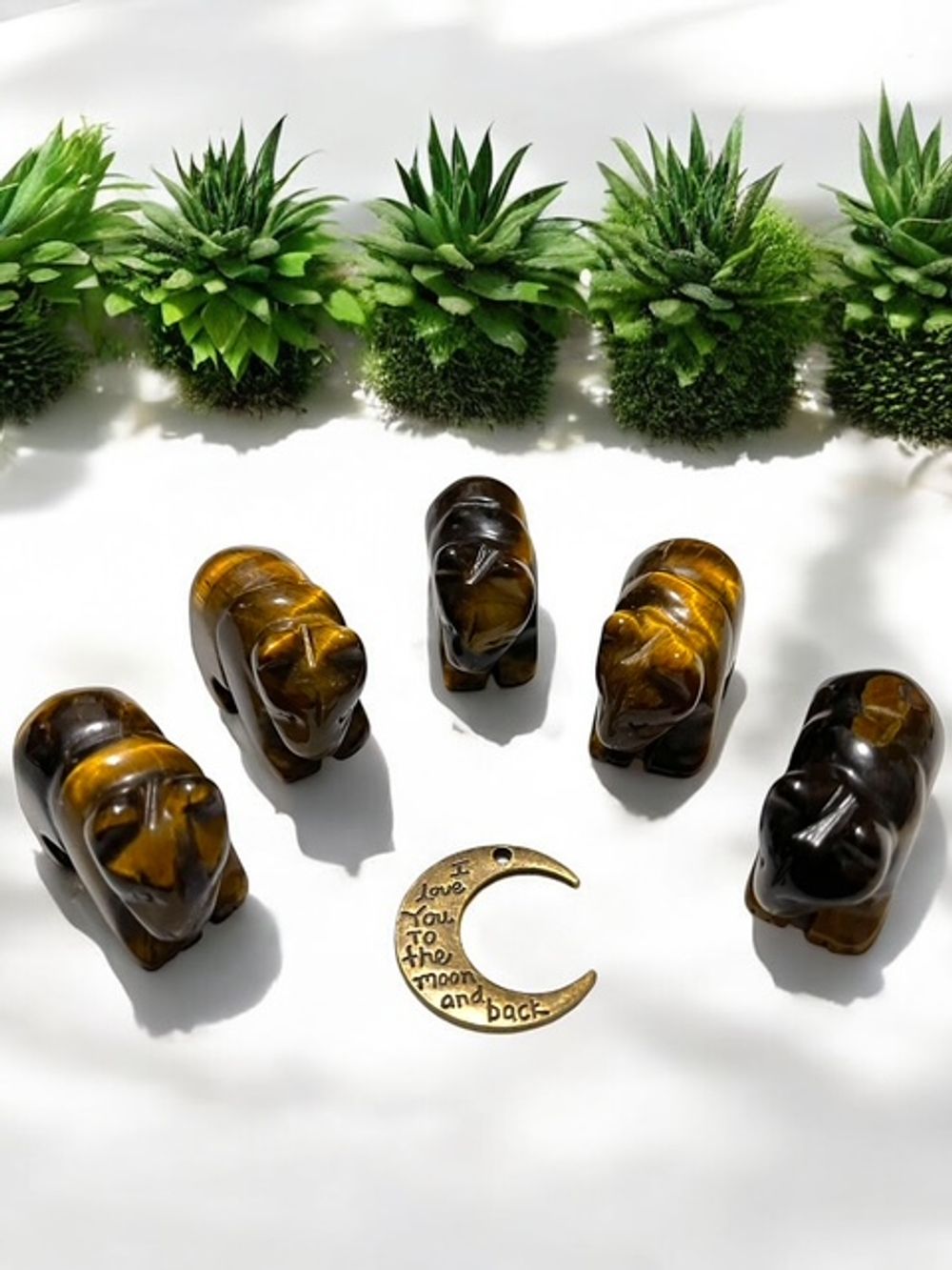 Tigers Eye Bear Carving Crystal
