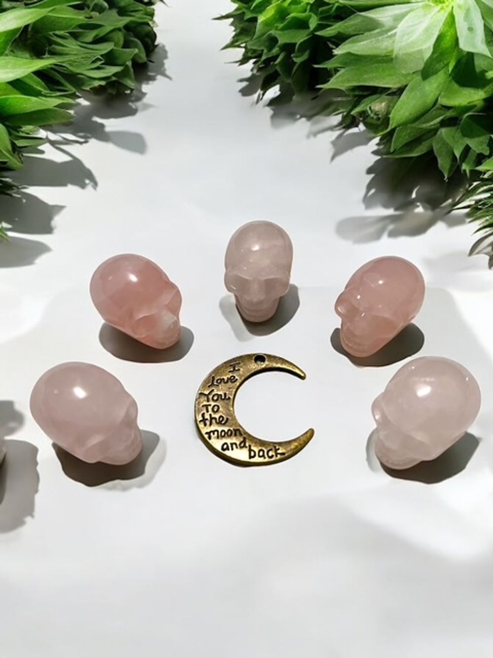 Rose Quartz Skull Carving Crystal